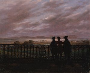 The Poets Vasily Andreyevich Zhukovsky, Sergeyevich Ivan Turgenev and Aleksandr Ivanovich Turgenev by Caspar David Friedrich