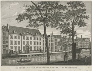 View of the Lutheran Orphanage in Amsterdam by Caspar Jacobsz. Philips