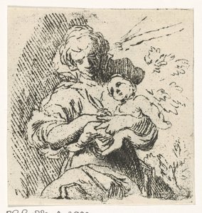 Woman with Child in Her Arms by Caspar Jacobsz. Philips