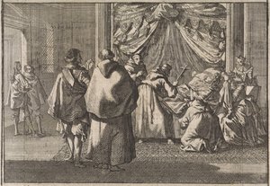 Death of the Infanta Isabella, Regent of the Netherlands, in Brussels, 1633 by Caspar Luyken (attributed to)