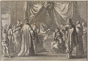 Deathbed of Maria de Medici, 1642 by Caspar Luyken (attributed to)
