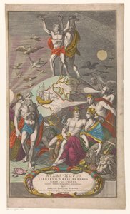 Atlas and Hercules Carrying the Celestial Sphere (Title page for Johann Baptista Homan, Atlas Novus Terrarum Orbis Imperia, Regna et Status exactis Tabulis Geographicè demonstrans, 1710) by Caspar Luyken