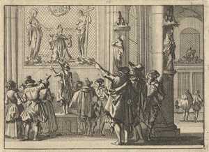 Painted Window, Found in the Church After the Conquest of Den Bosch, Depicting Bishop Gisbertus Marius Between Christ and Mary, 1629 by Caspar Luyken
