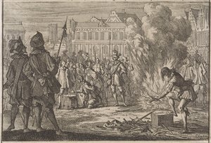 Military Court on the Market Square of Prague, 1642 by Caspar Luyken