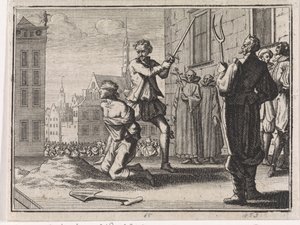 Beheading of a Boy under the Watchful Eye of Clergy and the Devil