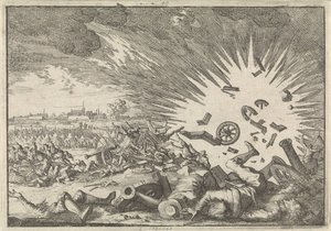 Explosion of a French Gunpowder Magazine during the Siege of Namur, 1640
