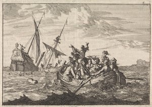 Shipwreck of the Duke of York on the Way to Edinburgh, 1683 by Caspar Luyken
