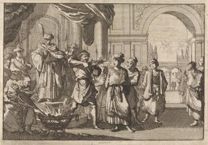Selim IV, Shah of Persia, Blinding His Brother with a Red-Hot Iron, 1694 by Caspar Luyken