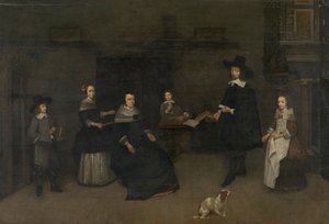 Family Scene by Caspar Netscher