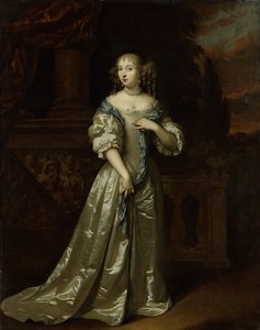 Portrait of Philippina Staunton, Wife of Roelof van Arkel (1632-1709), Lord of Broeckhuijsen by Caspar Netscher