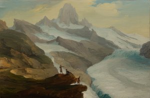 View from Bänisegg over the Lower Grindelwald Glacier. 1778 by Caspar Wolf