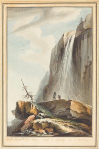 Waterfall above Wasserberg by Caspar Wolf