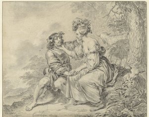 Shepherd and Shepherdess Seated in a Landscape