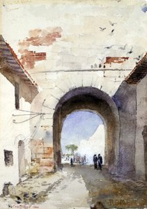 Porta San Paulo, Rome, 1880 by Cass Gilbert