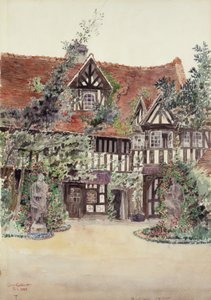 The Smaller Courtyard, Hotel Guilleaume le Conquerant, Dives, France, 1924