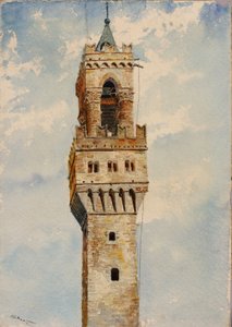 Tower of Palazzo Vecchio, Florence, Italy, 1880