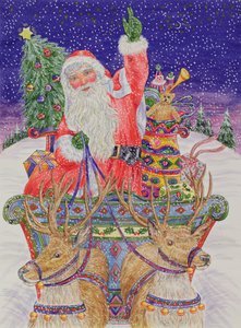 Father Christmas Setting Out on Christmas Eve by Catherine Bradbury