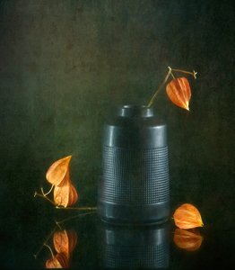 Autumn Lanterns and Vase