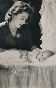 Princess Elizabeth with her Infant Son Prince Charles, 1948