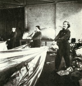 Repairing Barrage Balloons, c1943