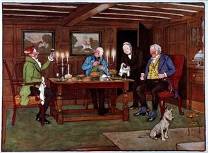 Connoisseurs Drinking Port by Cecil Charles Windsor Aldin