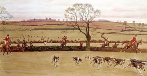 Hunting Scene, the Crew Alicestone by Cecil Charles Windsor Aldin