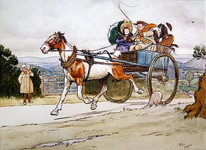I drove the old Piebald, illustration for The Pickwick Papers by Charles Dickens