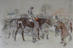 To Lead in the Winner While the Bookmakers Cheered, c.1920-25 by Cecil Charles Windsor Aldin