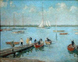 Boat Sailors by Cecil King