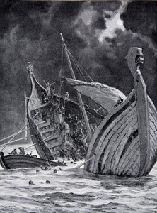 The Loss of the White Ship in 1120, Illustration from 