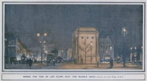 Where the tide of life flows past the Marble Arch by Cecil King