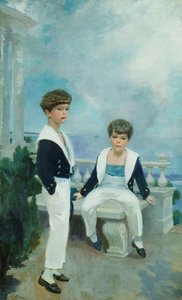 The Velie Boys (Craig Combes Velie and John Deere Velie), c.1913