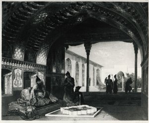 The Hall of Mirrors in the Palace of the Sardar of Yerevan, by Celestin Francois Nanteuil (1813-1873), Armenia