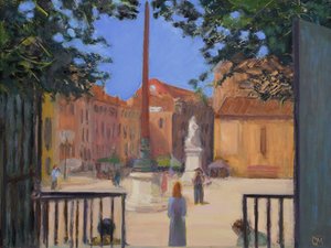 Posing in Campo Santo Stefano by Celia Montague