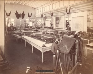 Interior of the Spanish Government Building, in the Spanish Section of the Centennial Exposition