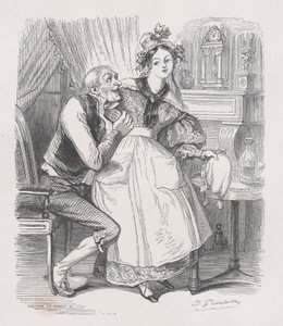 The Old Bachelor from The Complete Works of Béranger, 1836 by Cesar Auguste Hebert