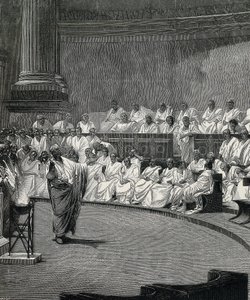 Cicero Denounces the Conspirator Catiline by Cesare (after) Maccari