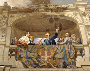 Carlo Alberto Giving the Sword to Vittorio Emanuele II (detail)