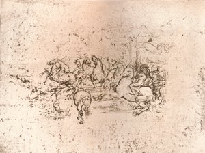 Copy of part of the cartoon of the Battle of Anghiari