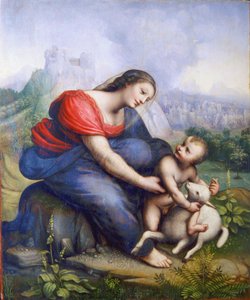 The Virgin and Child with a Lamb by Cesare da Sesto