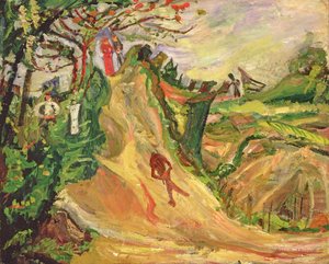 Hill with a Man on the Road by Chaim Soutine