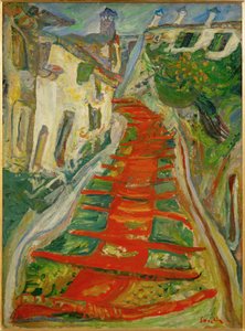 Red stairs in Cagnes by Chaim Soutine