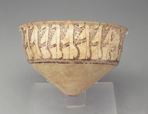 Conical Bowl with a Leopard Design by Chalcolithic