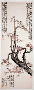 Red Plum Blossoms, 1905 by Changshuo Wu
