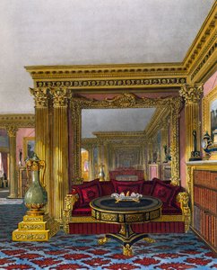 Golden drawing room, Engraving from The History of the Royal Residences by Charles (after) Wild