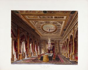 The Throne Room, Carlton House by Charles (after) Wild