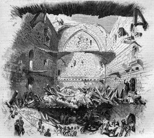 The collapse of the Pavilion of Vincennes, November 29 by Charles (after) Yriarte