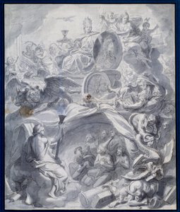 The Victorious Church of Heresy or the Triumph of Religion by Charles (studio of ) Le Brun
