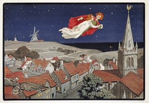 Peter and Wendy Flying from Peter Pan by J.M. Barrie