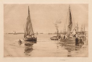 Two Sloops on the East River, 1889